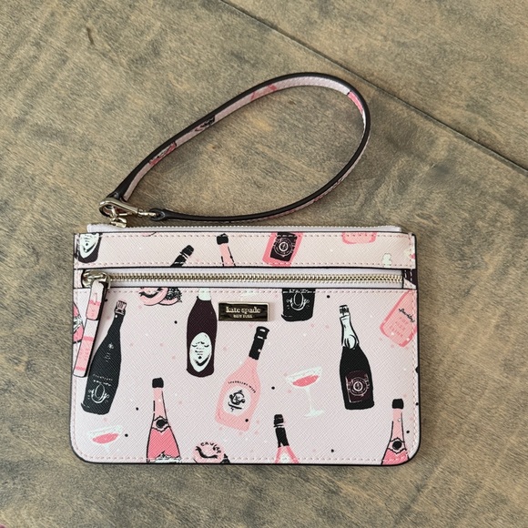 Kate Spade Pink Clutch with Bottle Design - Picture 1 of 5